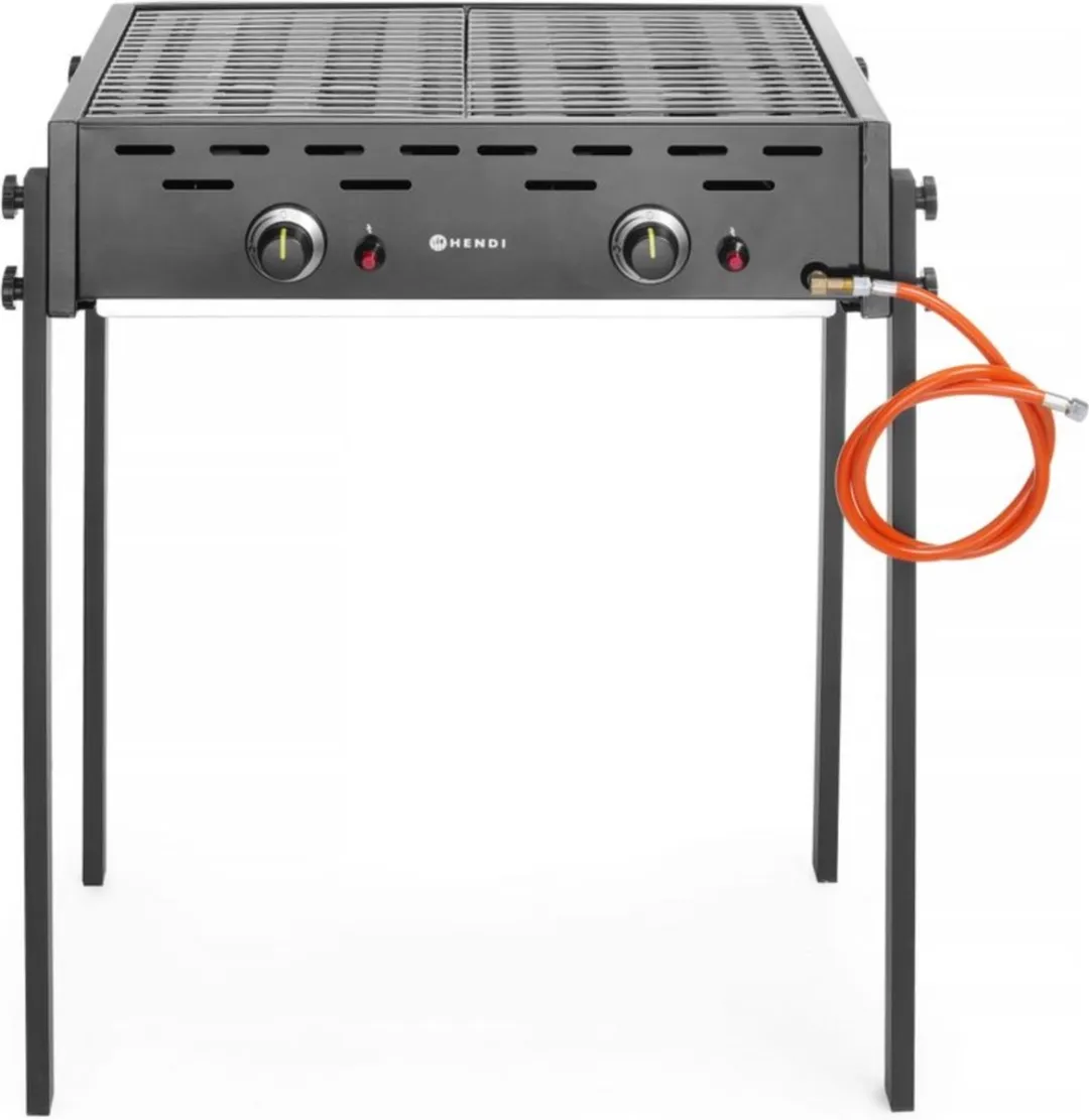 HENDI Roast-Master Pro Gasgrill 11,6kW - 2 Branders - Zwart