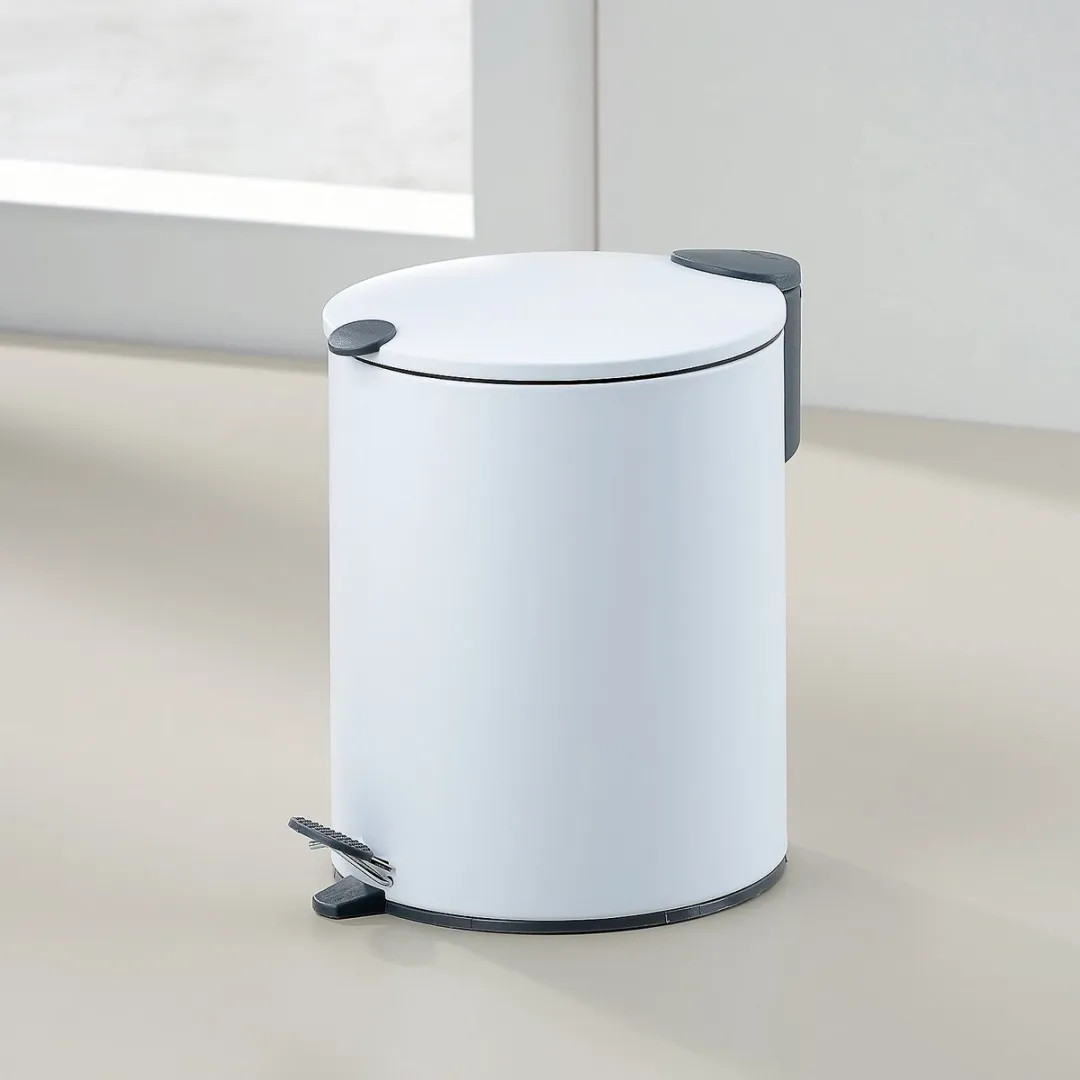 Pedaal Afvalemmer, 5 L, Wit - Kela | Mats