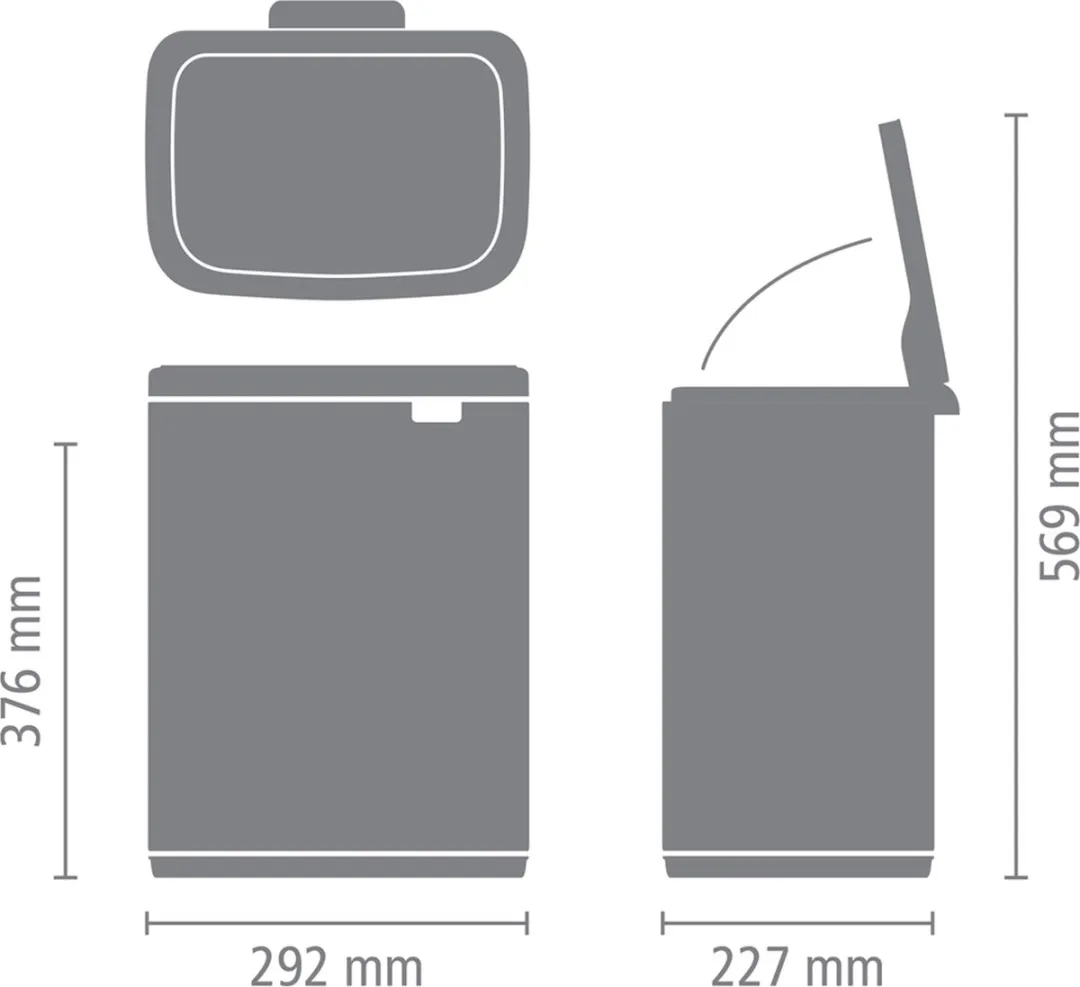 Brabantia Bo Prullenbak 12L - White