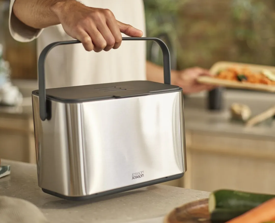 Joseph Joseph Collect Keukenafval Compostemmer 4L - RVS