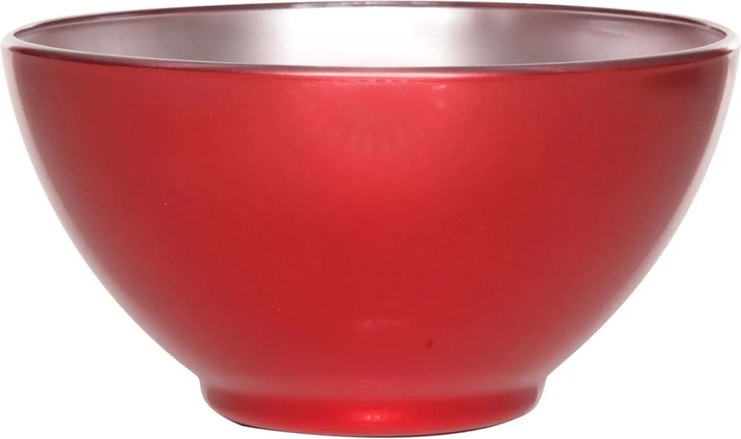 Luminarc Flashy Diepe Keukenschaaltjes 6x - 50cl - Ø13cm - Rood/Zilver