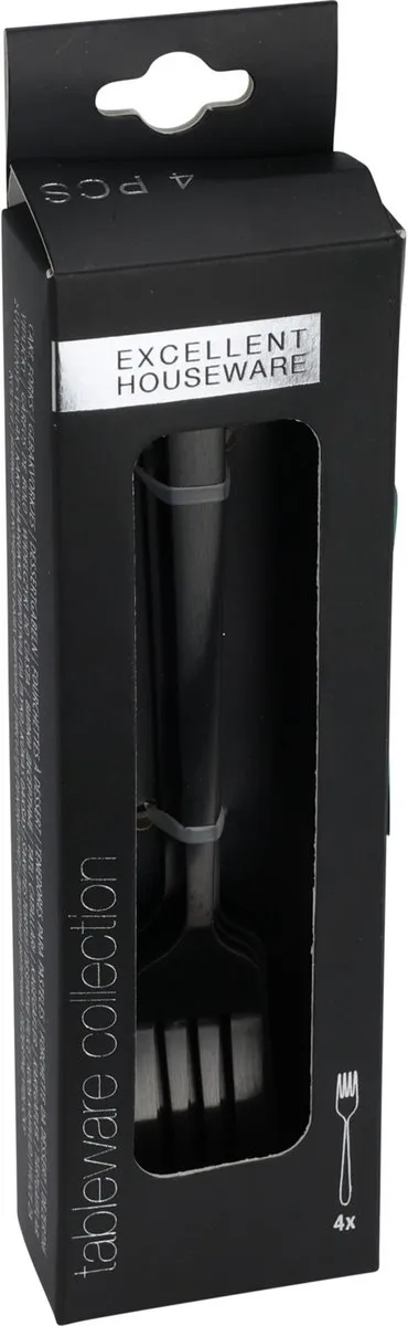 Excellent Houseware Taartvorkjes 32 Stuks - Zwart - 15 cm