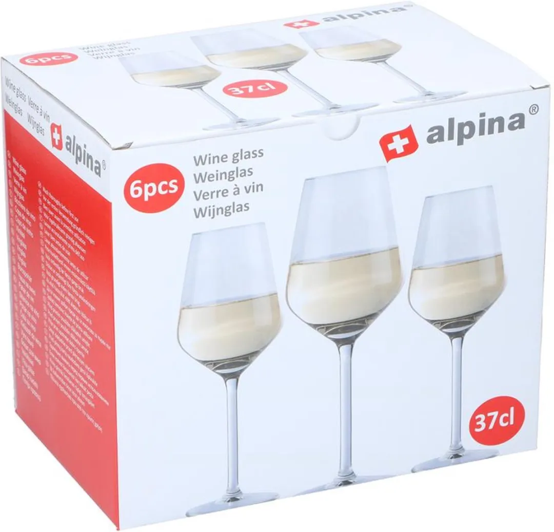 Alpina Wijnglazenset 6-delig 37cl - Transparant