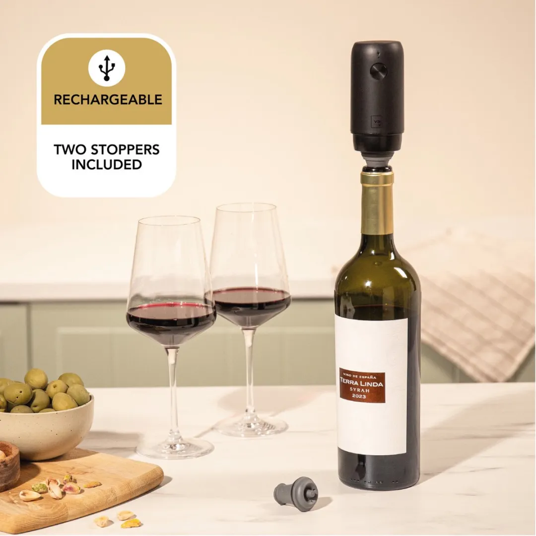 VacuVin WineSaver Elektrische Wijnpomp - Zwart - afbeelding 6 van 6