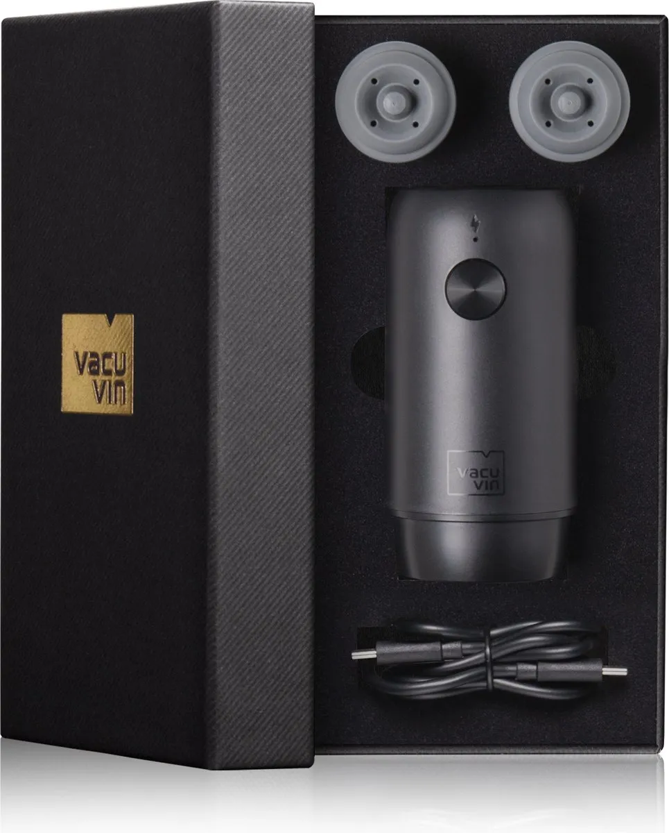 VacuVin WineSaver Elektrische Wijnpomp - Zwart
