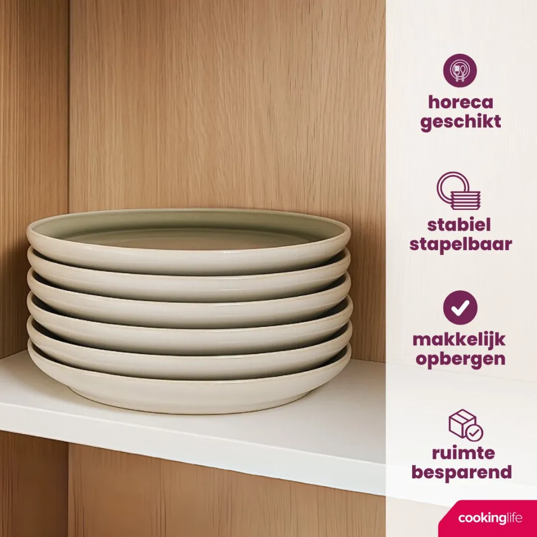Cookinglife Kom Groen Ø16,5cm - 6 Stuks