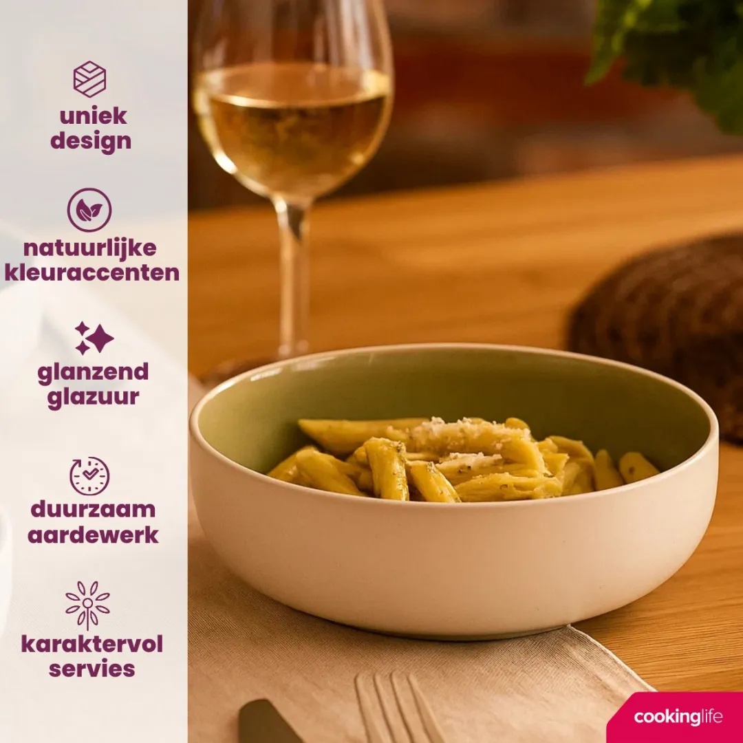 Cookinglife Kom Groen Ø16,5cm - 6 Stuks