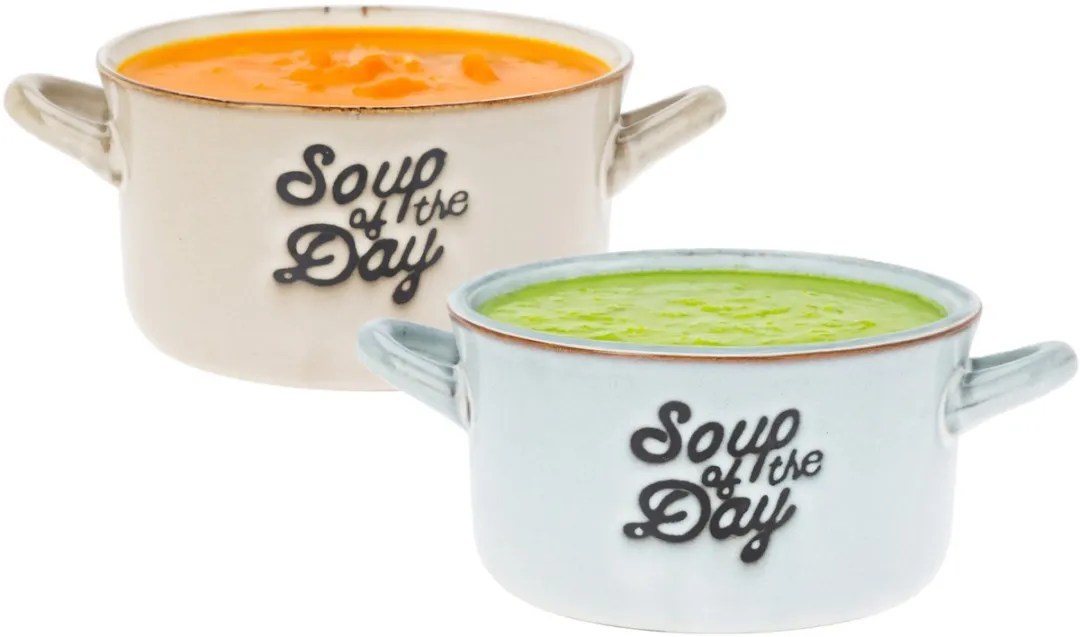 Excellent Houseware Soepkommen Lichtblauw
