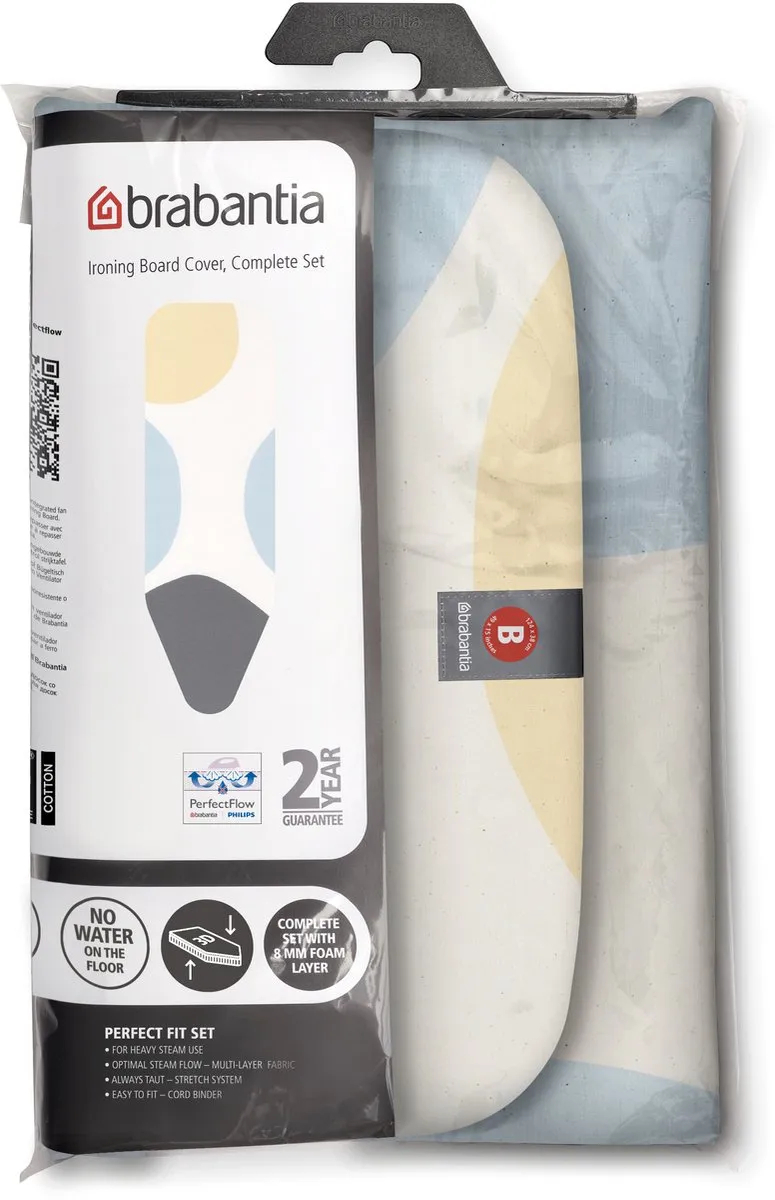 Brabantia Perfect Flow Strijkplankhoes 124x38cm - Spring Bubbles