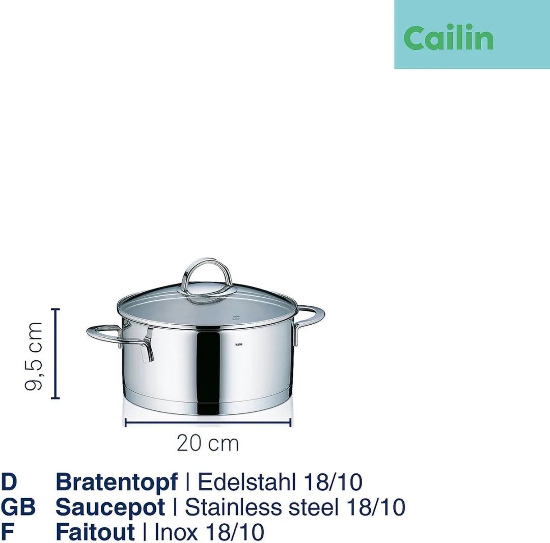 Kela Cailin Kookpan 20cm - 3L - Zilver - afbeelding 6 van 6