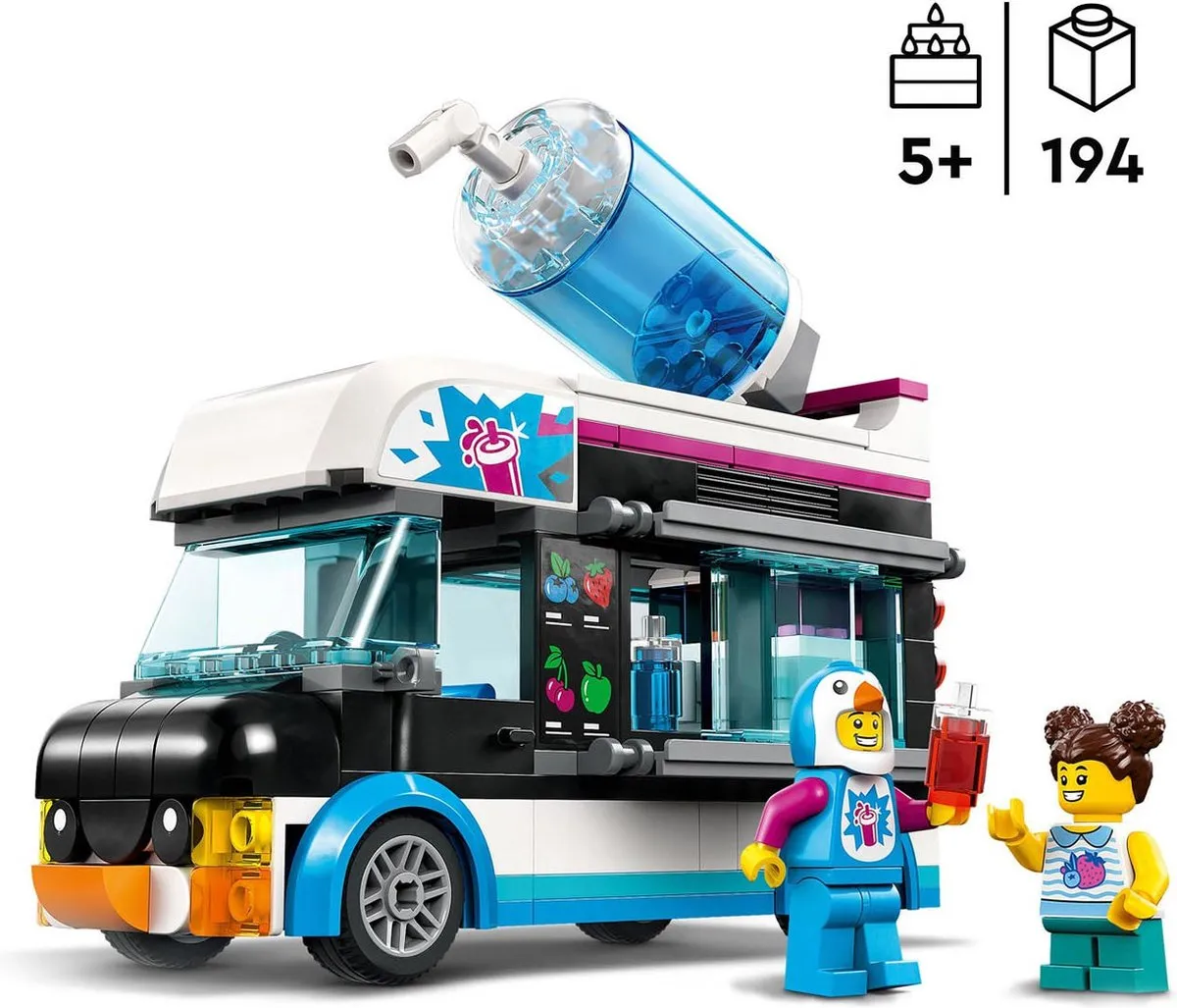 LEGO City Pinguïn Slush Truck Speelgoedauto 60384 - afbeelding 6 van 6