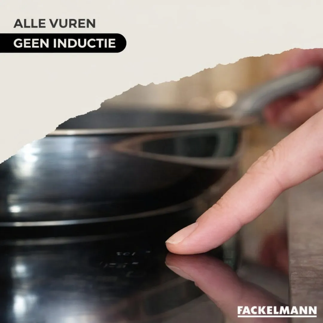 Fackelmann 9441550 Koekenpan 20cm - Roestvrij staal/Zwart