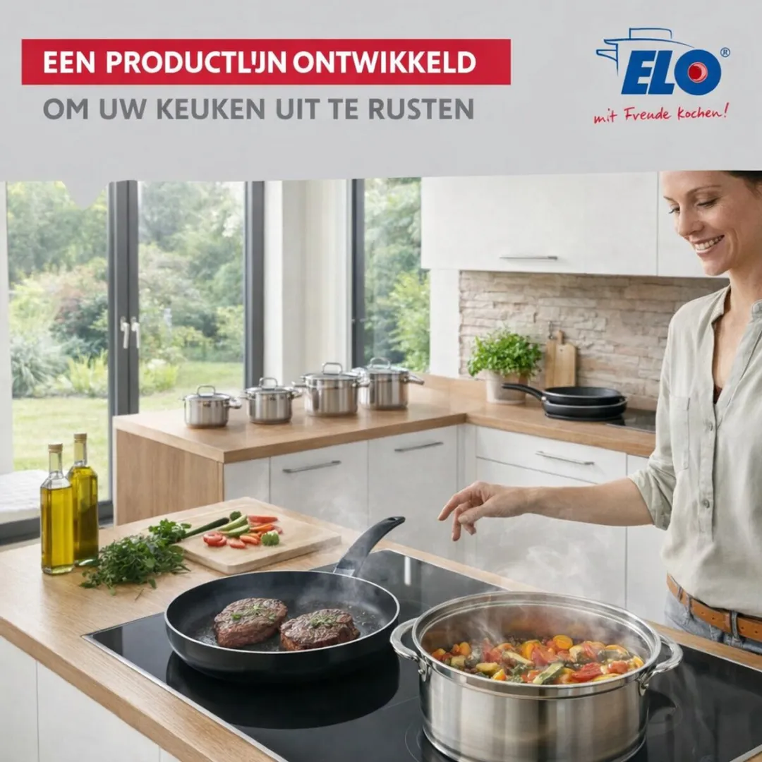 Fackelmann Elo Prima Keukengerei Set 4-delig - 12/14/16/24cm - Roestvrij staal