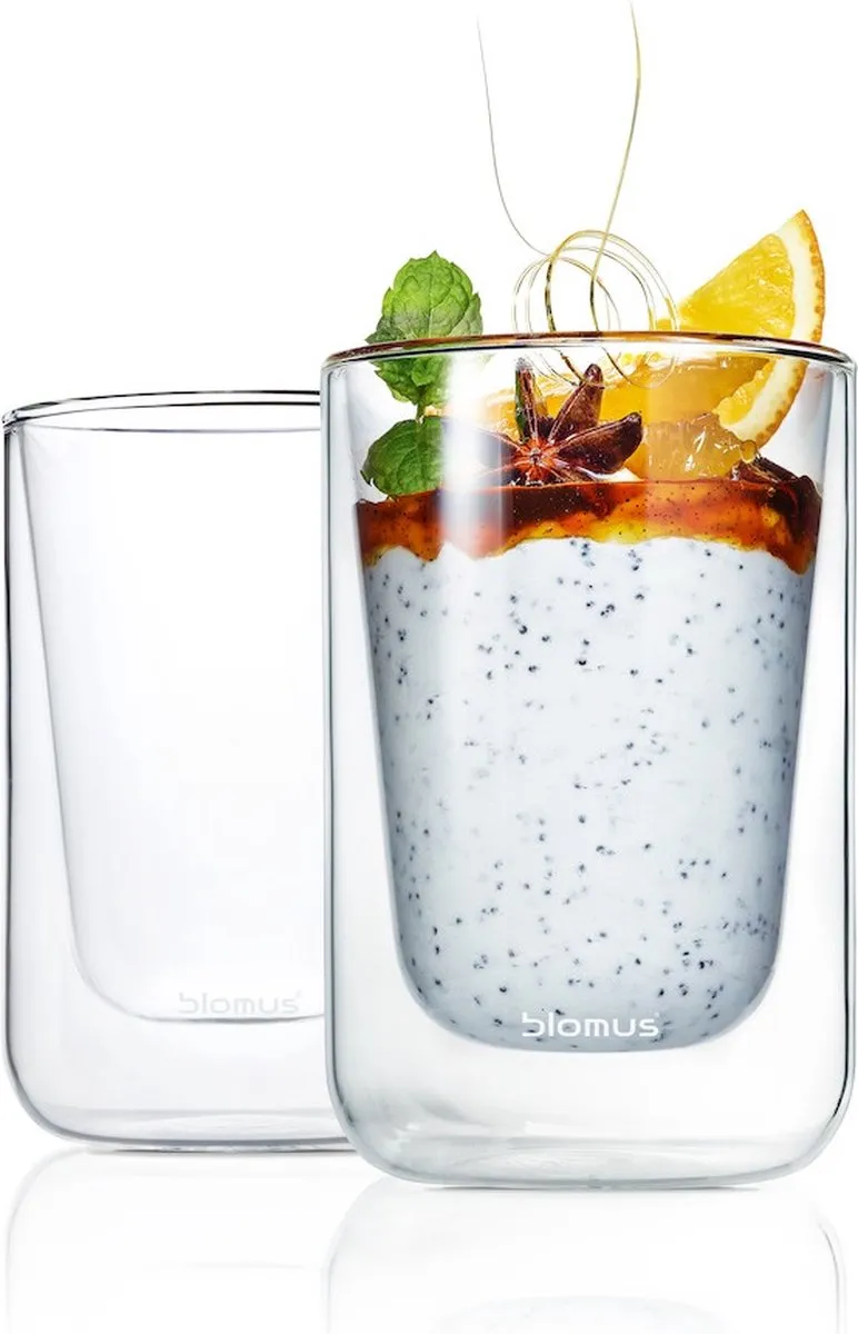 Blomus NERO Dubbelwandige Glazen 250ml - 2 Stuks - afbeelding 4 van 5