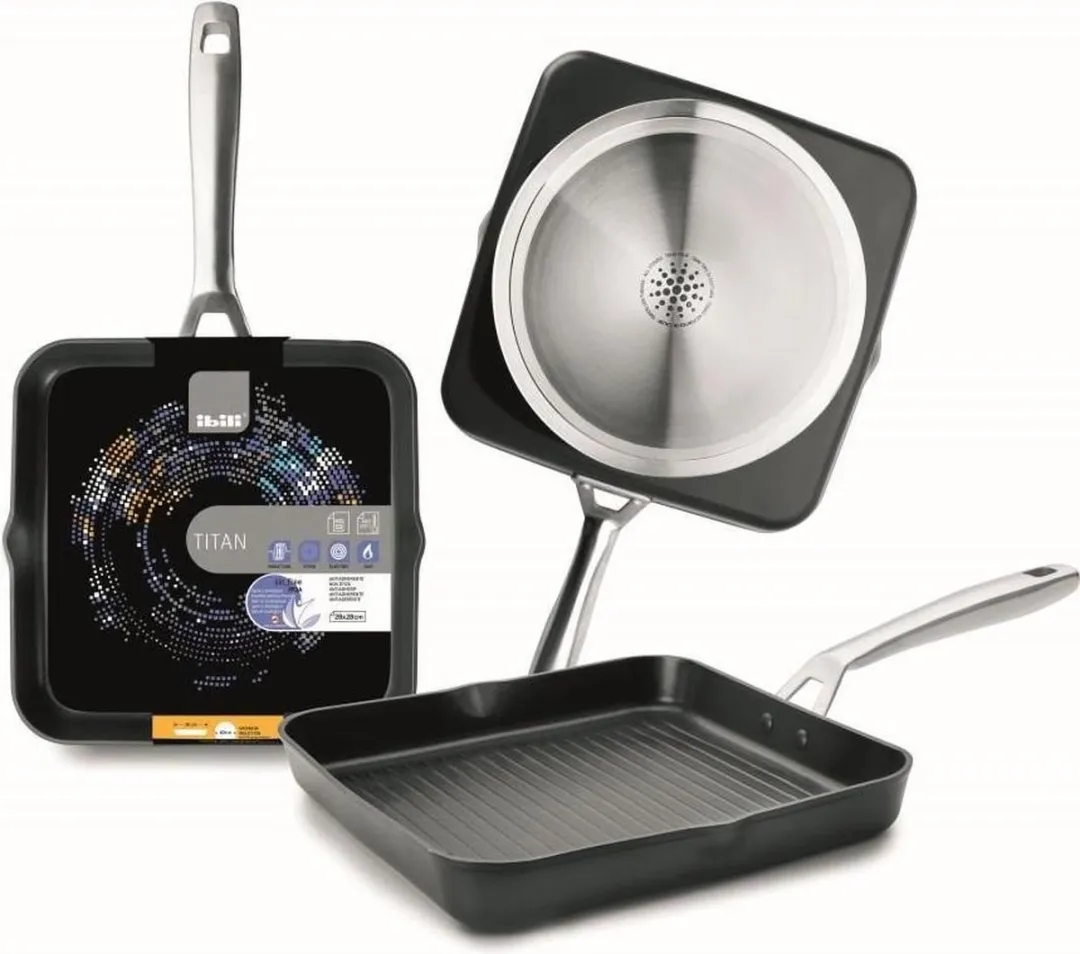 Ibili Titan Grillpan 28cm - Zwart
