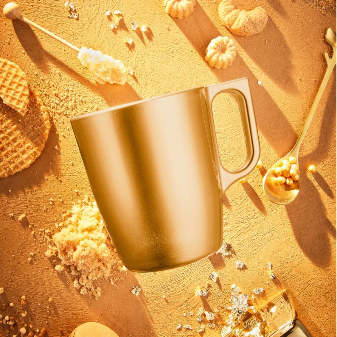 Luminarc Monaco Koffiemokken - 6 Stuks - Goud - 250ml