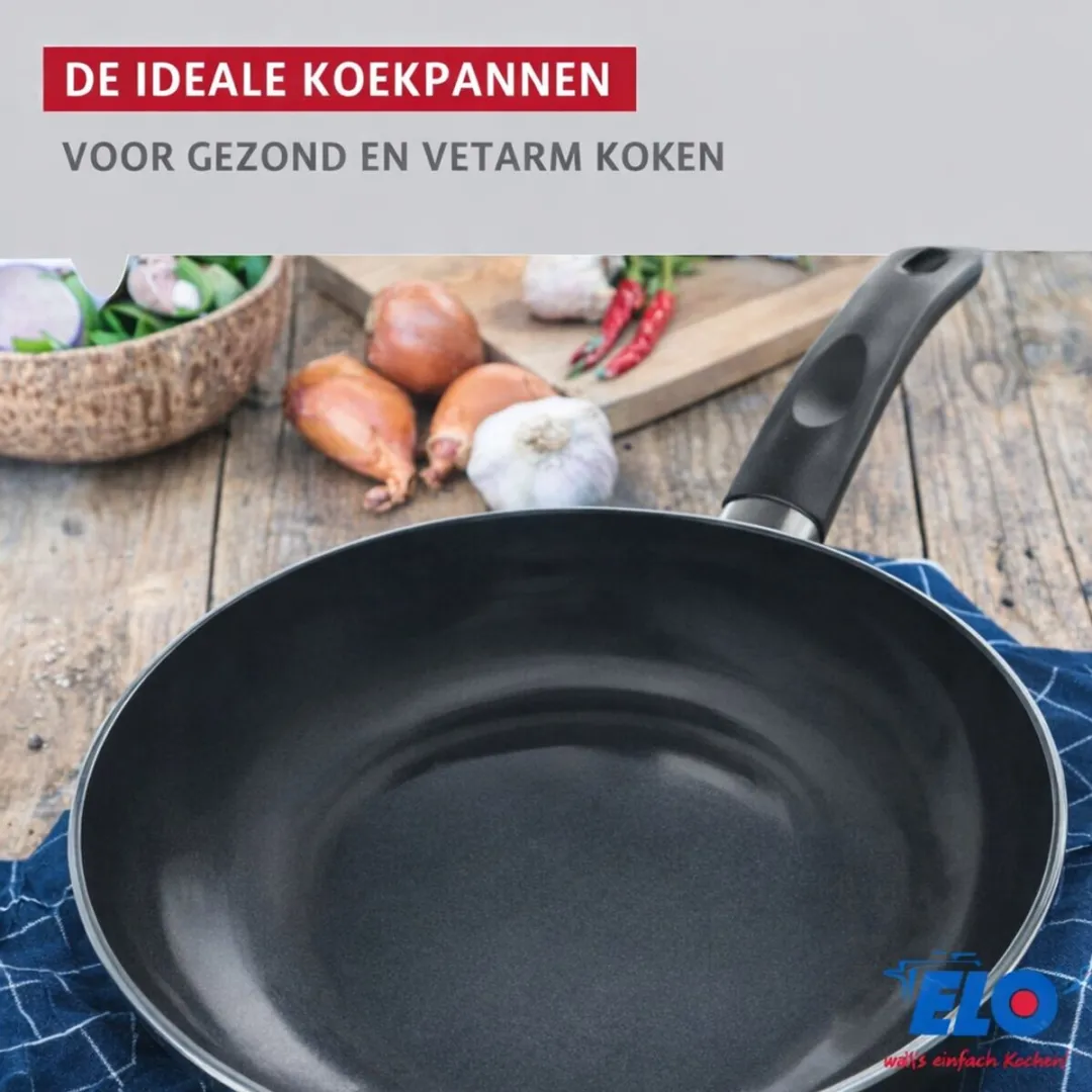 Fackelmann Elo 9752450 Keukenset 7-delig - 3 Bakpannen 24/28/32cm + 4 Kookpotten 12/16/20/24cm - Roestvrij staal