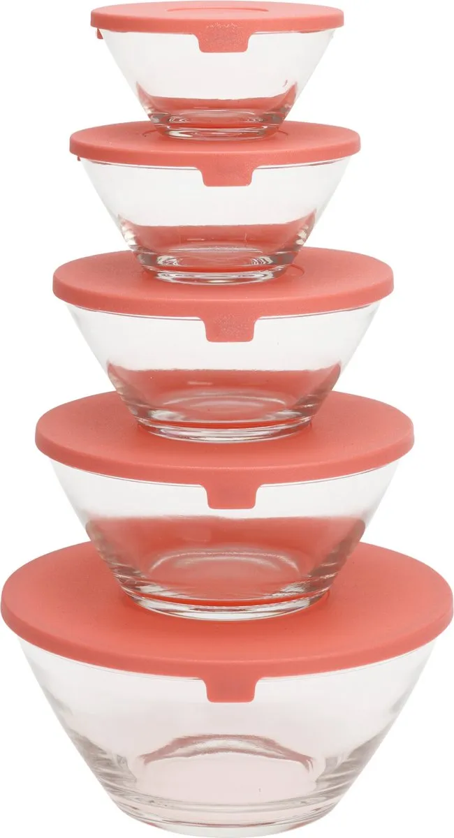 Excellent Houseware Schalenset 5-delig - Luchtdicht - Multicolor - afbeelding 6 van 6