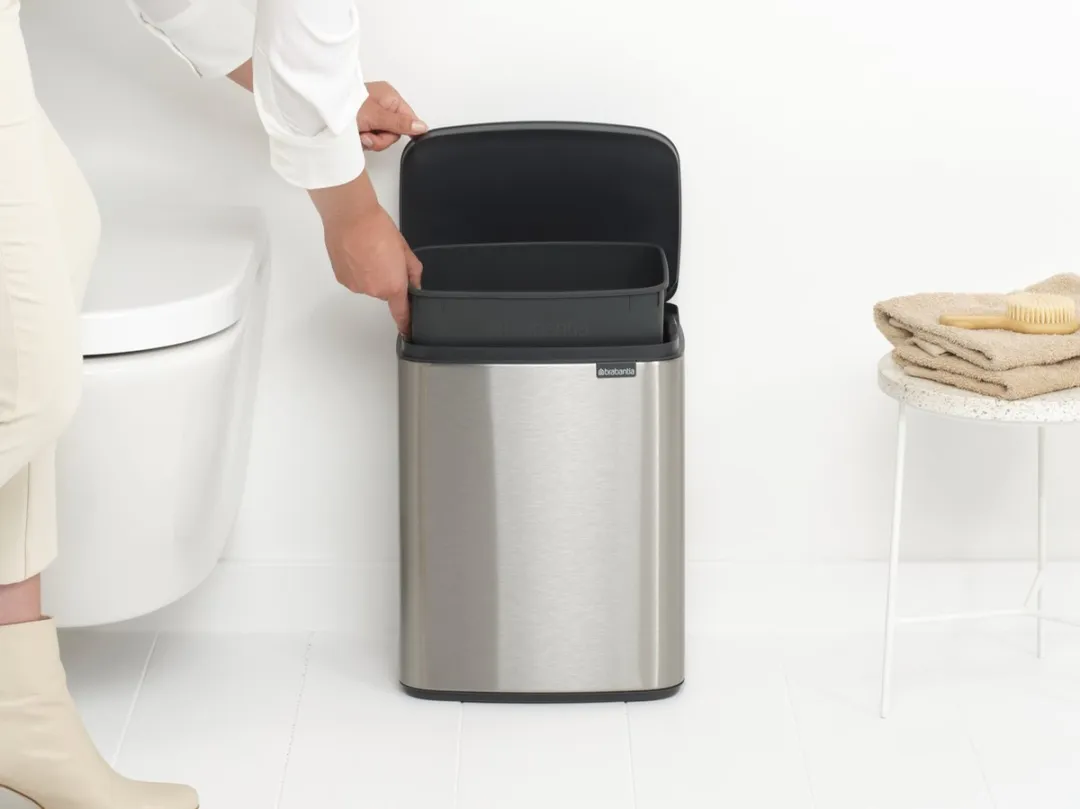 Brabantia Bo Prullenbak 12L - Matt Steel Fingerprint Proof - afbeelding 6 van 6
