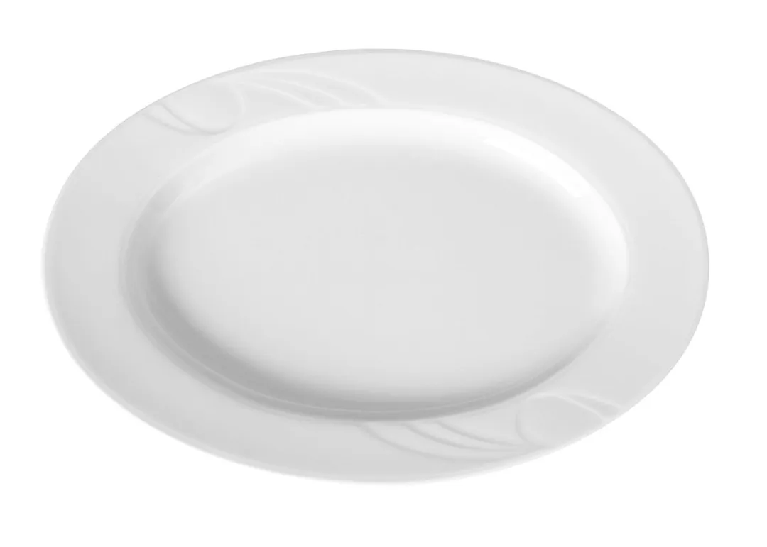 HENDI 796405 Ovale Schaal - 340x235mm - Wit Porselein