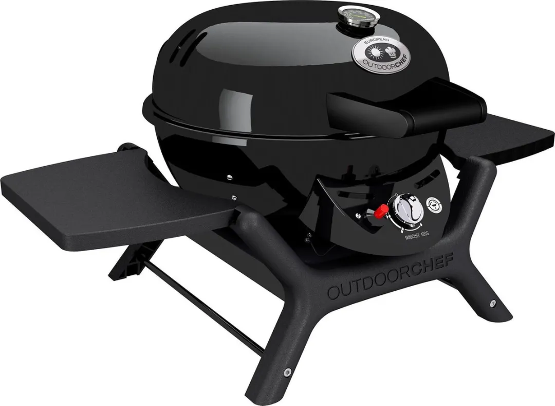 OutdoorChef Minichef P-420G Gasbarbecue 42cm - 4 Burgers - Zwart
