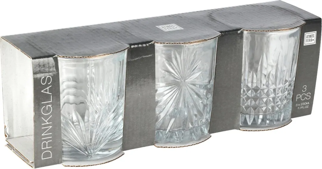 Excellent Houseware Palm Springs Drinkglazen - 9 Stuks - 230ml