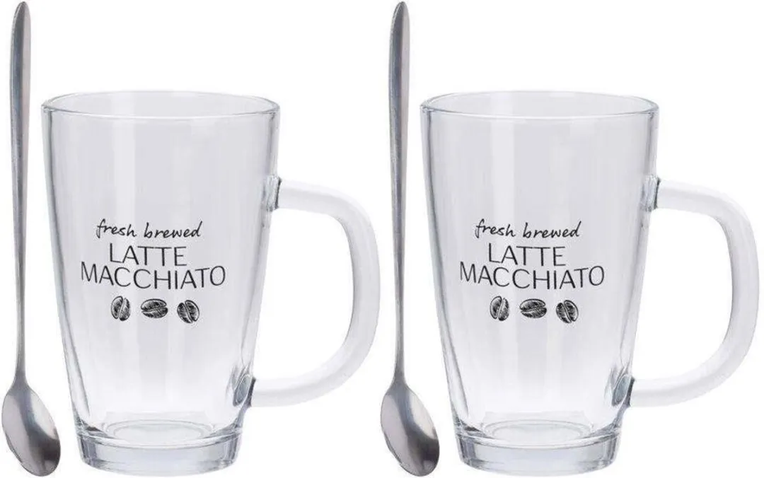 Excellent Houseware Latte Macchiato Bekers 300ml