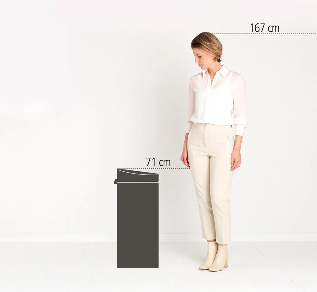 Brabantia Touch Bin Prullenbak 30L - Soft Beige/Matt Steel