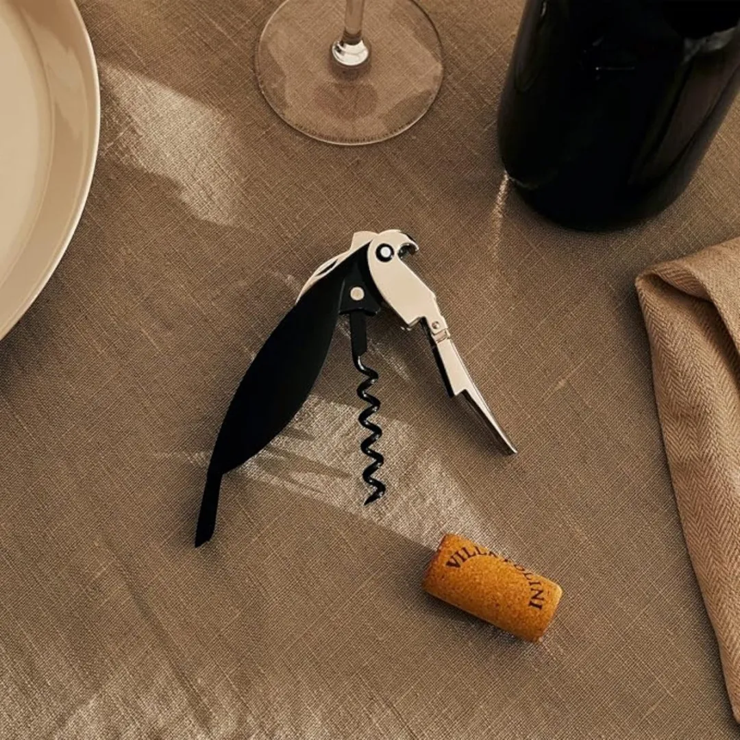 Alessi Parrot Kurkentrekker - Zwart