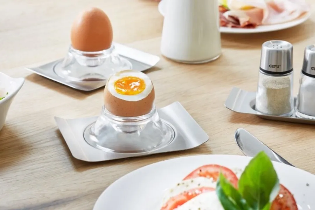 GEFU Brunch Eierdopjes - Set van 2 - Zilver