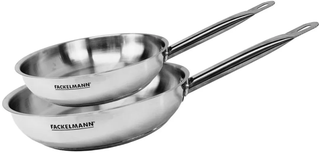 Fackelmann Set van 2 Pannen 24 & 28cm RVS - Inductie - 2 Stuks