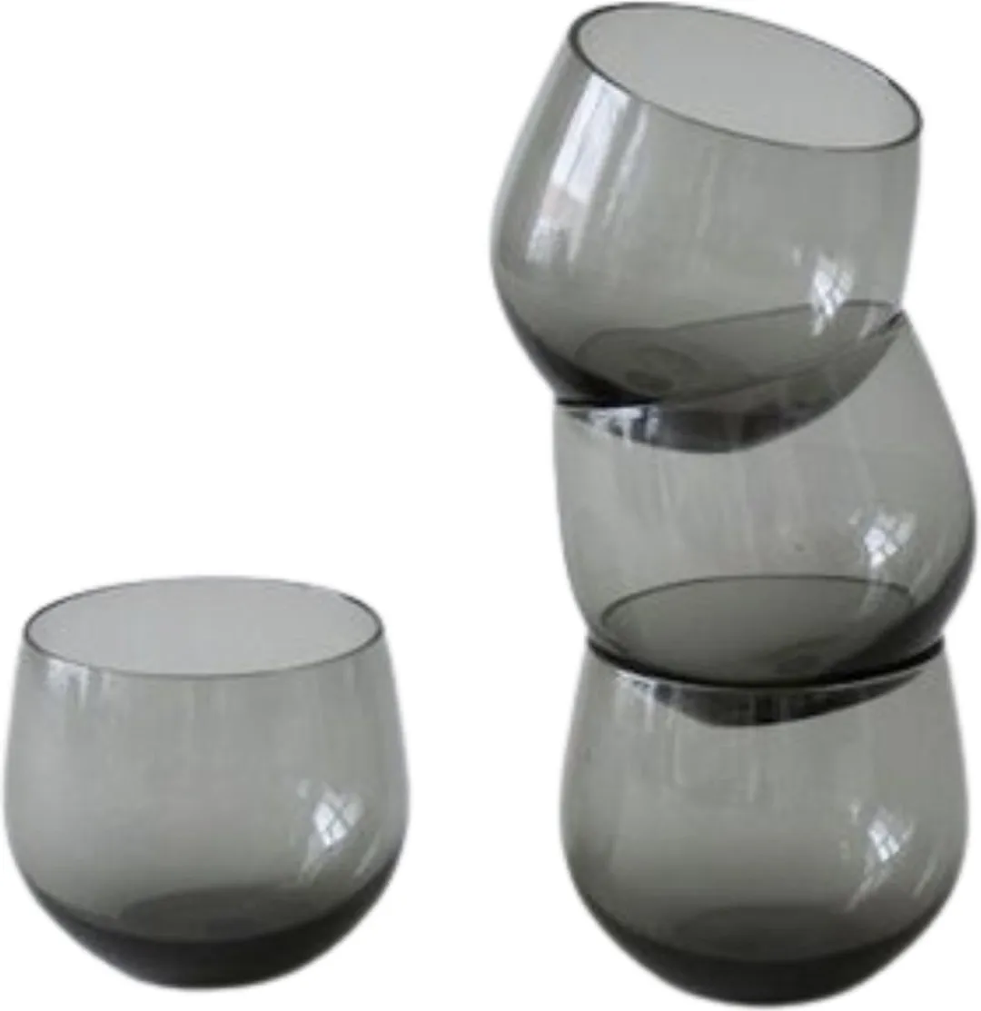 Sagaform Glazen 35cl - 4 Stuks - Grijs