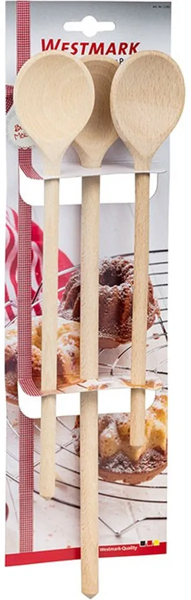 Westmark Meng-/Baklepelset 3-delig Hout - 25/28/35cm - Lichtbruin