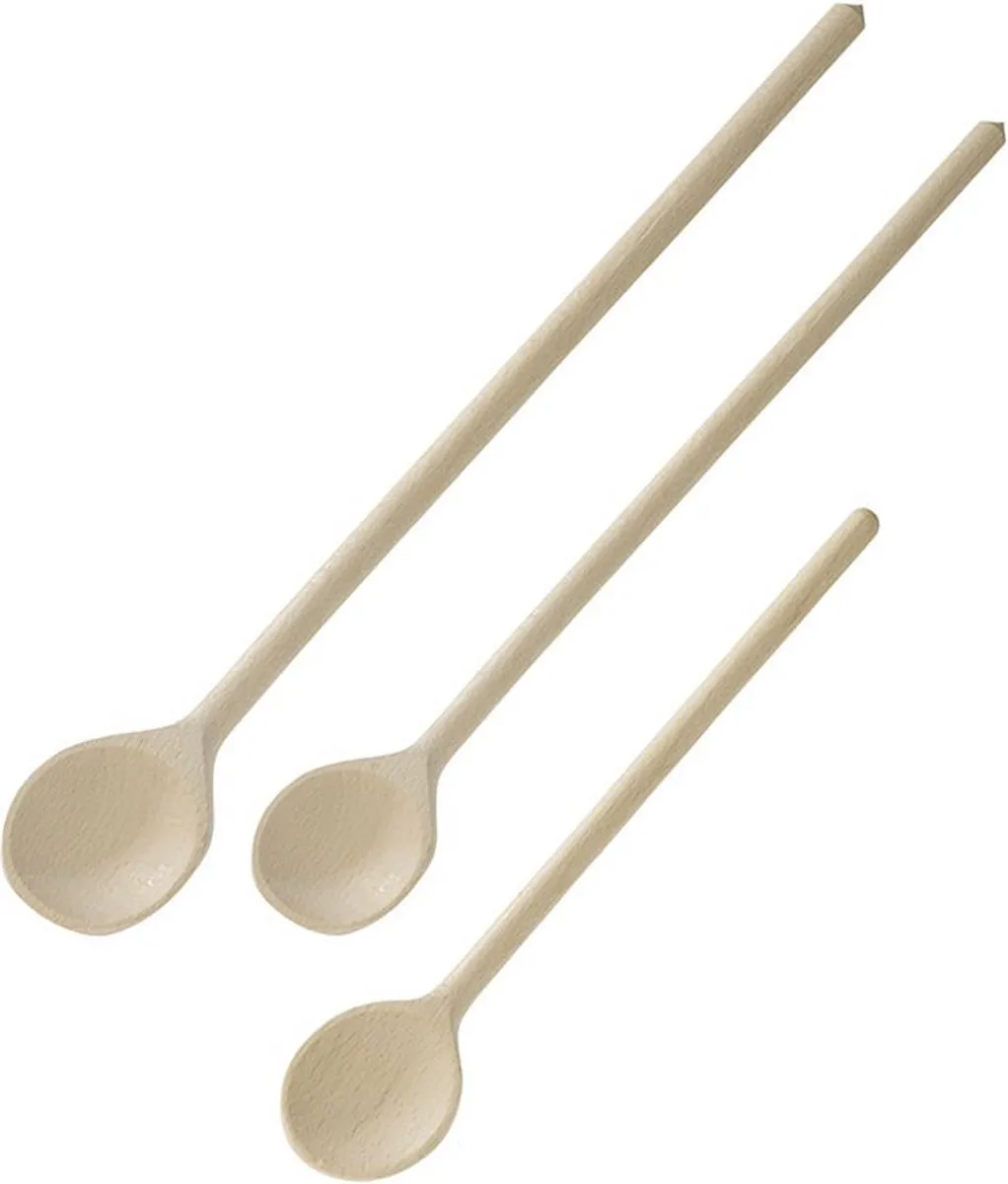 Westmark Meng-/Baklepelset 3-delig Hout - 25/28/35cm - Lichtbruin