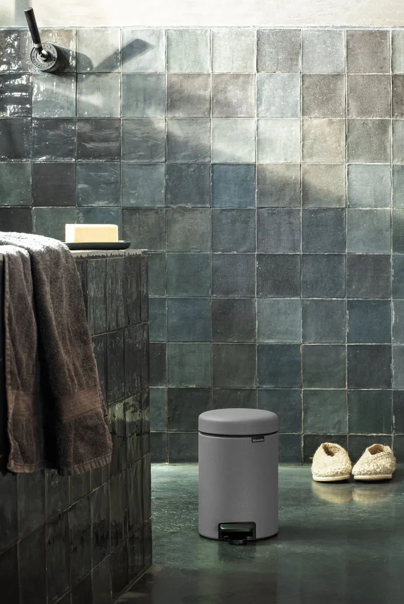 Brabantia NewIcon Prullenbak 3L - Mineral Concrete Grey