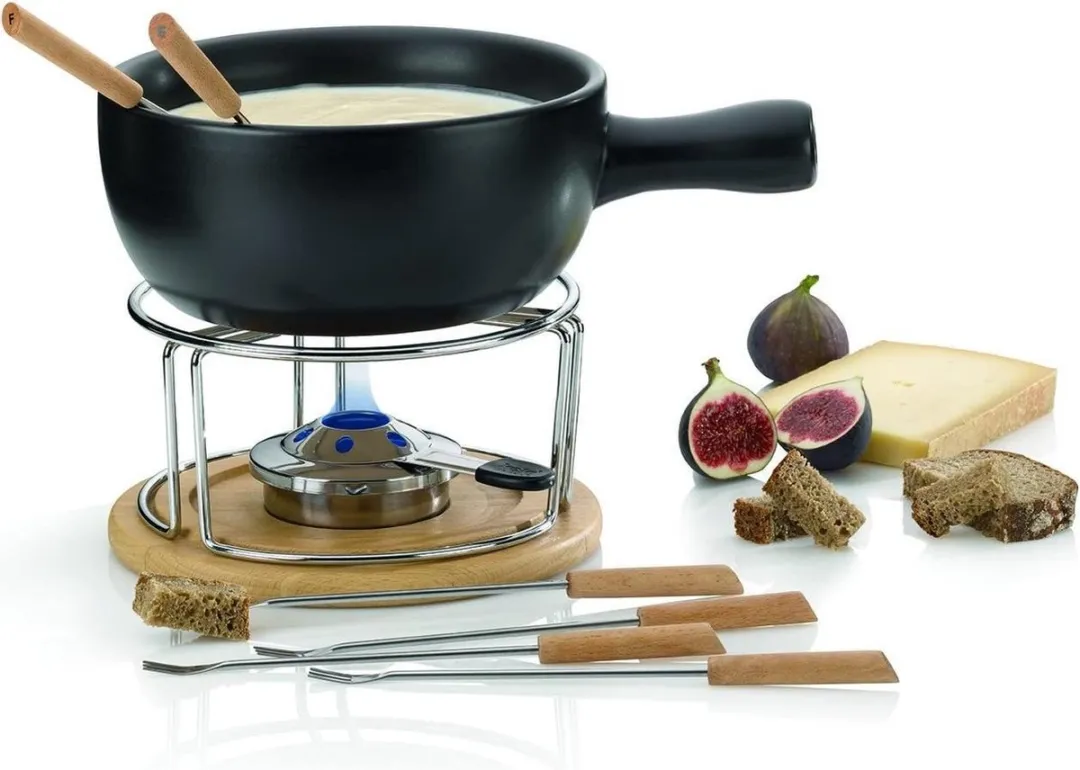 Kela Fondueset Natura - 2L - Ø22.5cm - Zwart