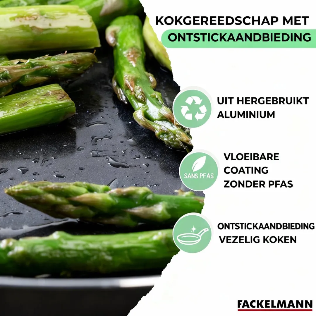 Fackelmann 9433250 Set Kookpannen 16-28cm - 3+3+6 Stuks - Antiaanbak - Inductie - Zwart/Groen