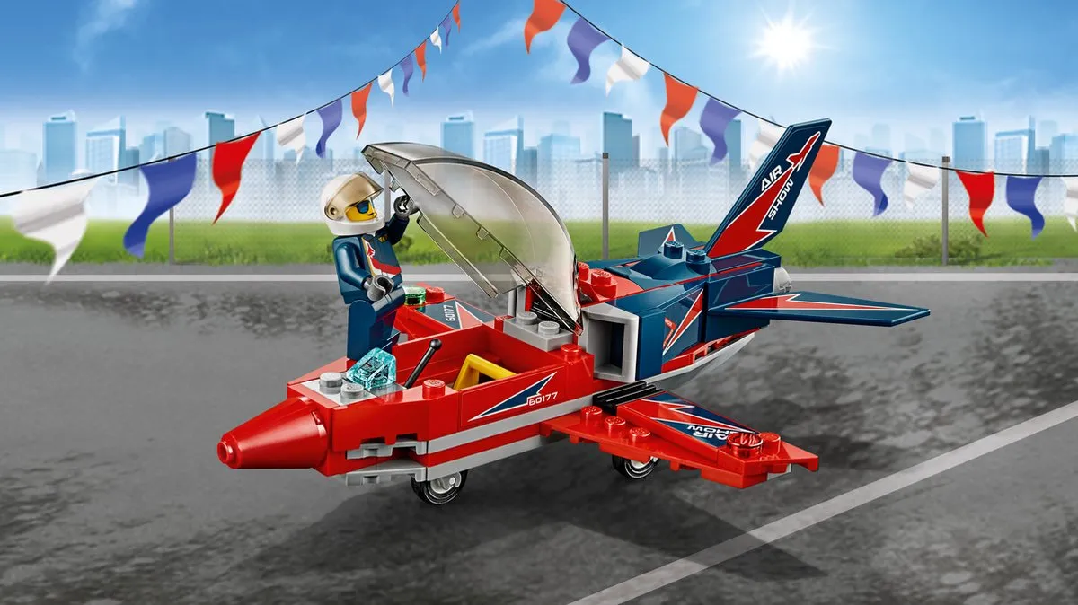 LEGO City Vliegshowjet 60177 - 87 Stukken - Multicolor