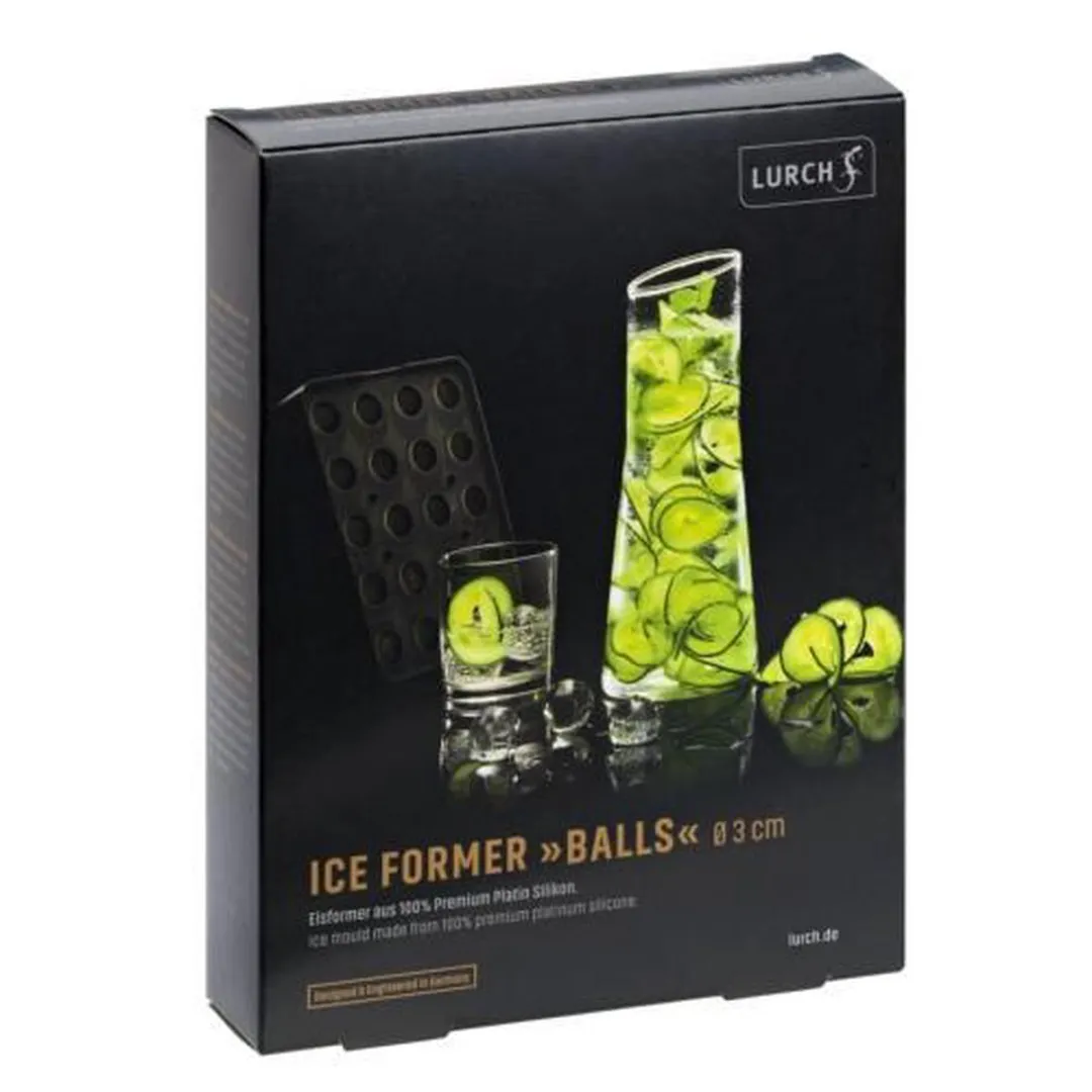 Lurch IJsblokjesmaker 20 Stuks - 3cm Bal - Zwart