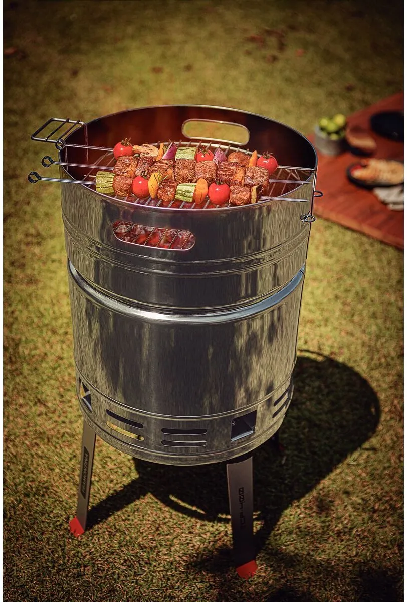 Tramontina Brofuro BBQ Drum RVS Ø40cm - afbeelding 6 van 6