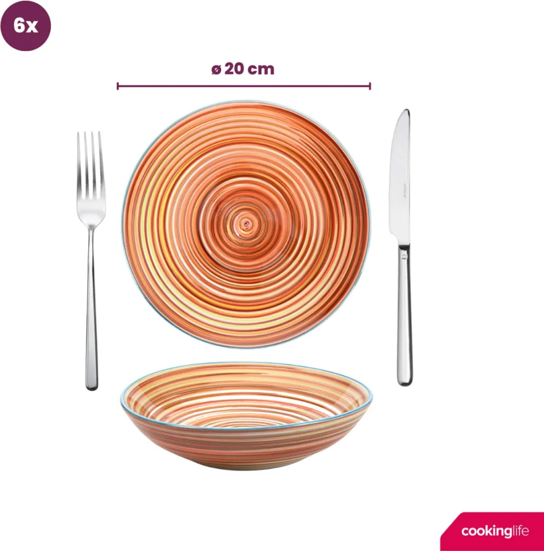Cookinglife Rhythm & Lines Serviesset 18-delig - 6 Personen