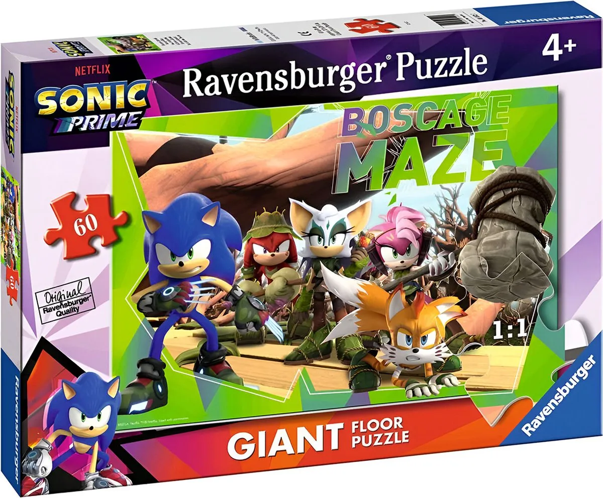 Ravensburger Sonic Prime Puzzel 60 Stuks - Veelkleurig
