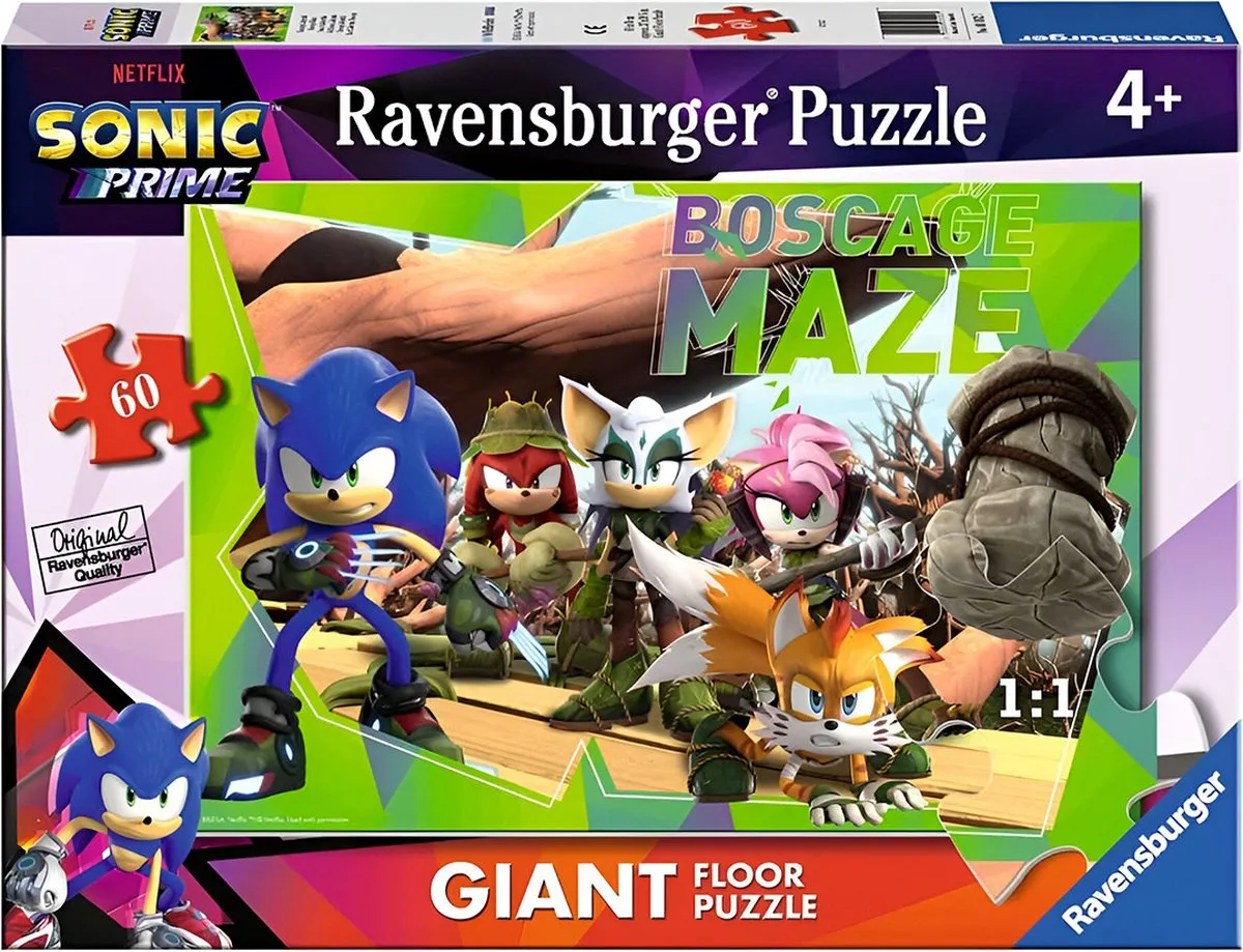 Ravensburger Sonic Prime Puzzel 60 Stuks - Veelkleurig