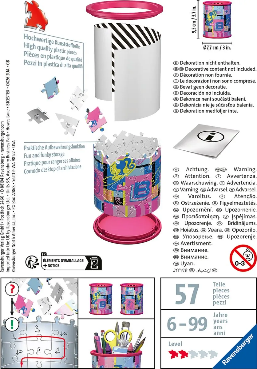 Ravensburger Barbie 3D Puzzel 54 Stuks - Multicolor