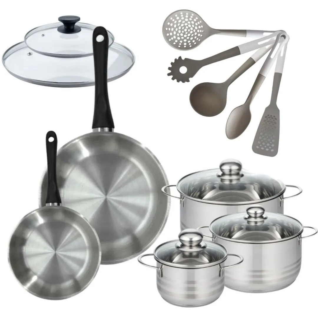 Fackelmann Geneva RVS Kookset 2 Pannen 20/28cm + 3 Potten 16/20/24cm