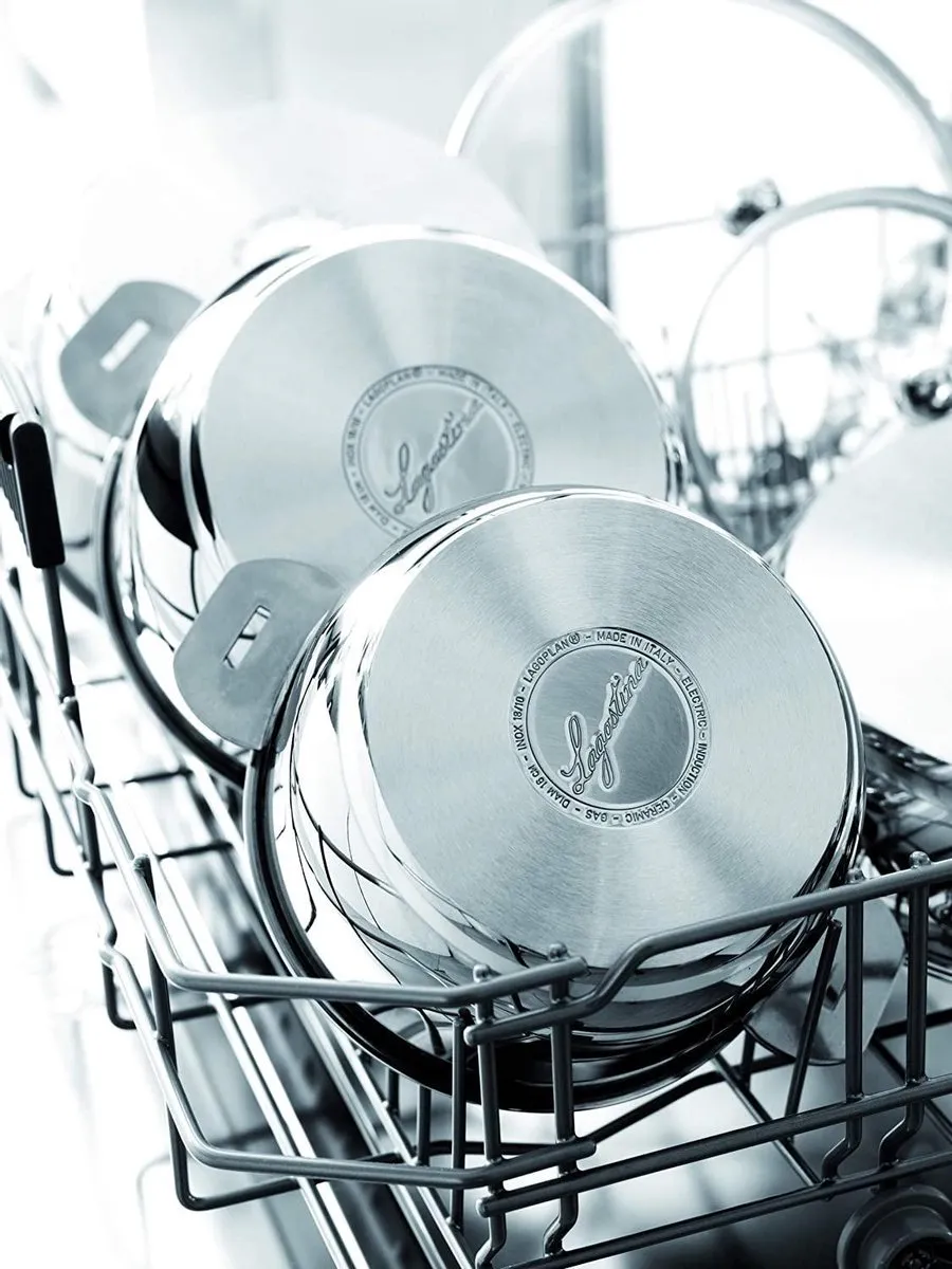 Lagostina Deliziosa Premium Potten- en Pannenset 8-delig - RVS - Zilver