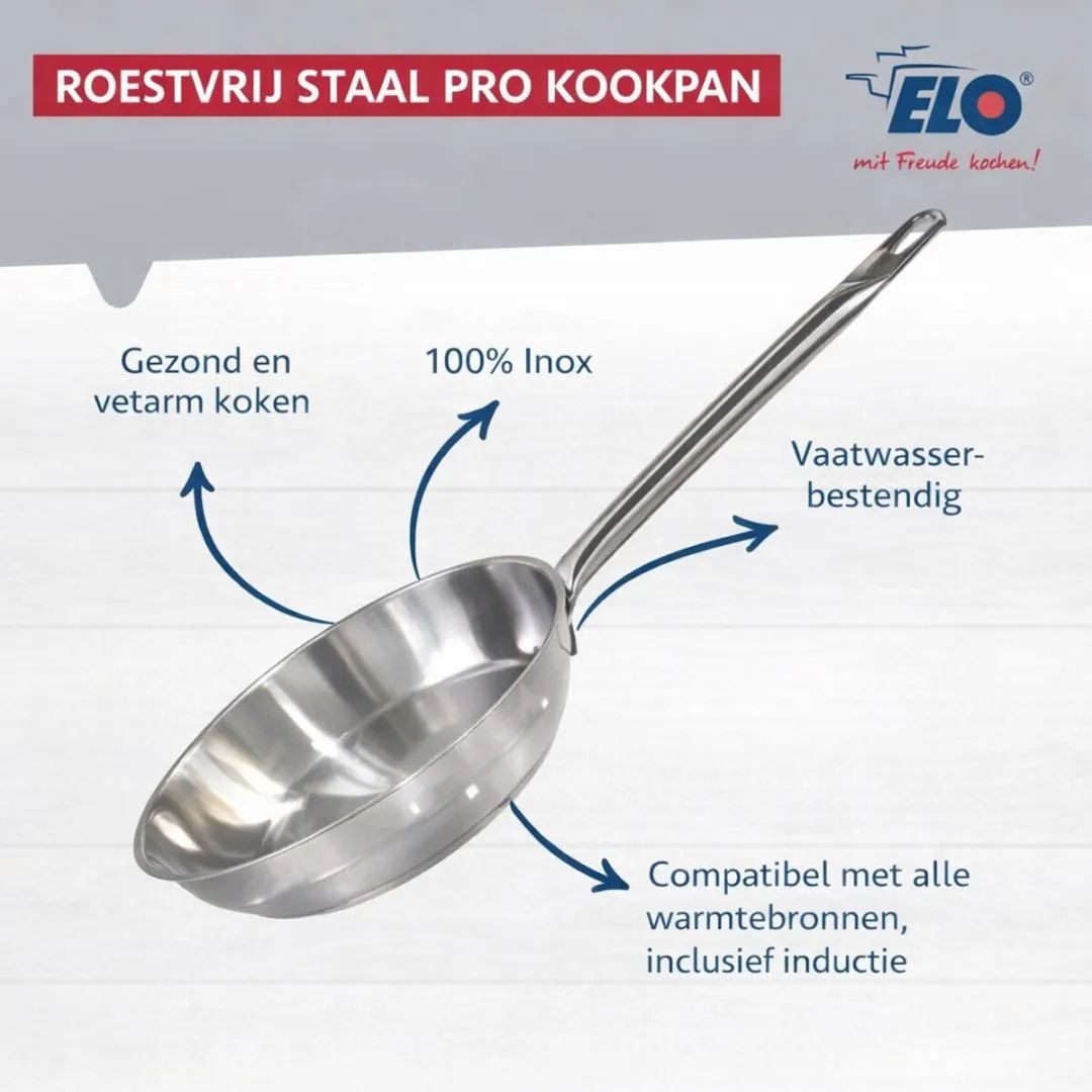 Fackelmann Elo Profi Brillant Set 3 Pannen - 28/24/20cm Roestvrij staal - afbeelding 6 van 6