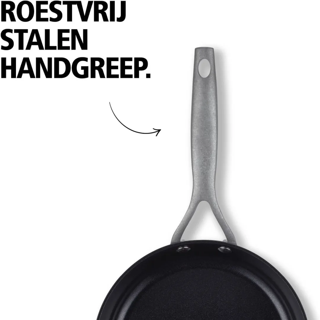 Brabantia Dusk Koekenpan 28cm - Keramische Antiaanbaklaag - Grijs