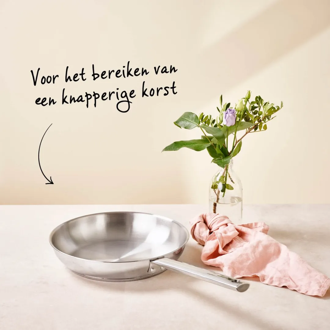 Brabantia Granada Koekenpan 28cm - 90% Gerecycled RVS - Zilver