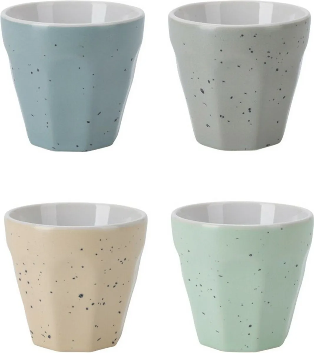 Excellent Houseware Koffiekopjes 4-delig - 90ml - Porselein - Multi